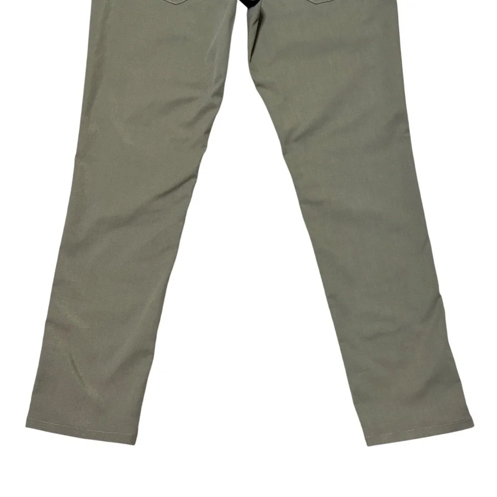J. Hilburn Mens Olive Green Tech Stretch Twill 5-Pocket Tailored Pants‎ 32x27.5
